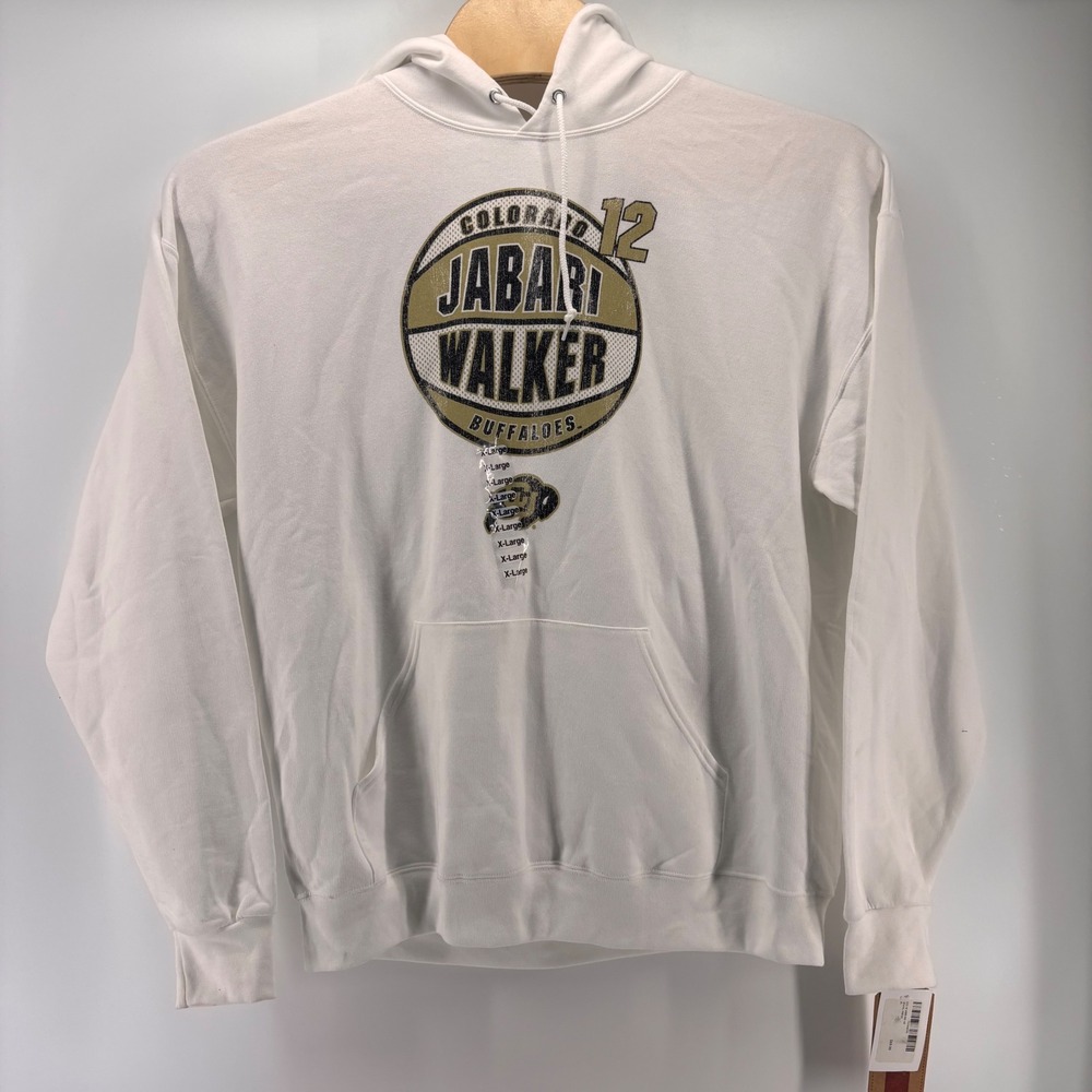 The Victory Hoodie Mens XL White Jabari Walker Colorado Buffaloes New NWT NCAA